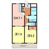 ＳＯＬＥ城山 2DKの間取り