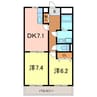 ＳＯＬＥ城山 2DKの間取り