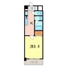 ノーブルスクエア 1Kの間取り