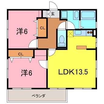 間取図 蟹江マンション