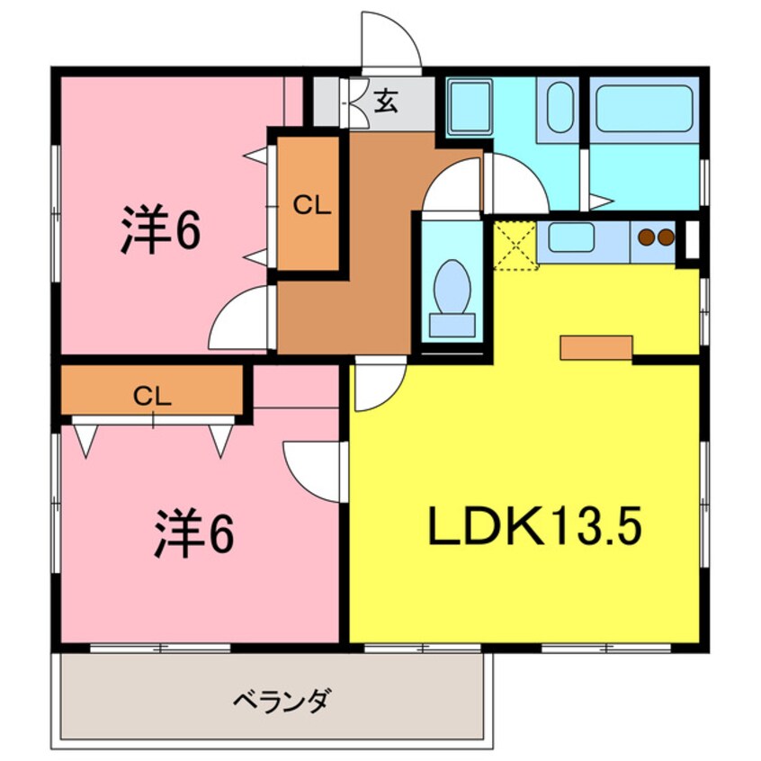 間取図 蟹江マンション