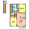 ロイヤルパーク岬 2LDKの間取り