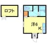 澤コーポ 1Rの間取り