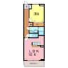 サニーブローテ住吉Ⅰ 1LDKの間取り