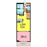 サニーブローテ住吉Ⅱ 1LDKの間取り