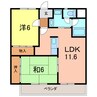 ヴィレッジ稲垣 2LDKの間取り