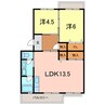 メゾン酒井Ａ 2LDKの間取り