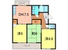 ヴェルドミール江坂Ａ棟 3DKの間取り