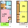 Sharmant 2LDKの間取り
