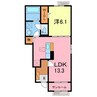 EX.ヒルズⅡ 1LDKの間取り