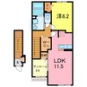 ヴィラ・エタンⅤ 1LDKの間取り