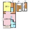 エスペランサ 1LDKの間取り