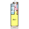 グランシュテル 1Kの間取り