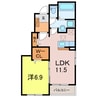 ラルA 1LDKの間取り