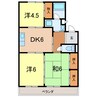 サンメゾン一ツ木 3DKの間取り