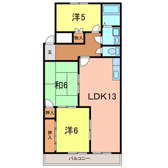 間取図 サンメゾン一ツ木　Ⅱ