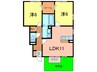 エス・セジュール 2LDKの間取り