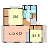 第2丸博ビル 2LDKの間取り