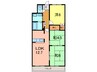 マンションリバーストーン 3LDKの間取り