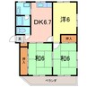 リバーストーン 3DKの間取り