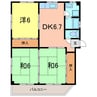 リバーストーン 3DKの間取り