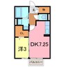 セジュールだいわ 1DKの間取り