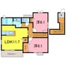 アルドーレ 2LDKの間取り