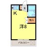 サンライズ48 1Rの間取り