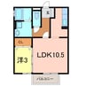 セジュール友和 1LDKの間取り