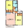 アメニティー住吉Ｄ 2LDKの間取り