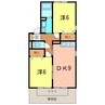 Fon Taine B 2DKの間取り