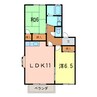 セゾンのぞみＢ 2LDKの間取り