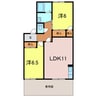 セゾンのぞみＢ 2LDKの間取り