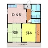 若松ハイツ 2DKの間取り