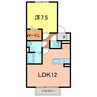 グリーンエクセルⅢ 1LDKの間取り