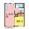 フォーブル住吉 1LDKの間取り