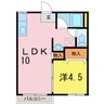 フォーブル住吉 1LDKの間取り