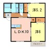 シティベルＩＹＯＤＡ　Ｃ棟 2LDKの間取り