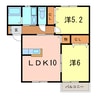 シティベルＩＹＯＤＡ　Ｃ棟 2LDKの間取り