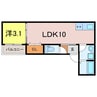 LECOCON刈谷 1LDKの間取り