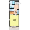ＴＩＥＲＲＡ安城 1Kの間取り