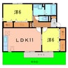 セジュール池鯉鮒Ｂ 2LDKの間取り