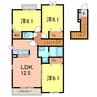 グラン　ジェルメＢ 3LDKの間取り