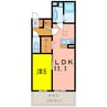 ボナール　エヌ 1LDKの間取り