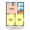 メゾン上条 2DKの間取り