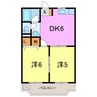 メゾン上条 2DKの間取り