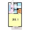 パークサイド里町館Ｓ棟 1Kの間取り