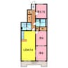 フレスカ　稲垣 3LDKの間取り