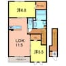 メゾンMINAMI 2LDKの間取り
