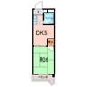 ビラ三秀中山 1DKの間取り